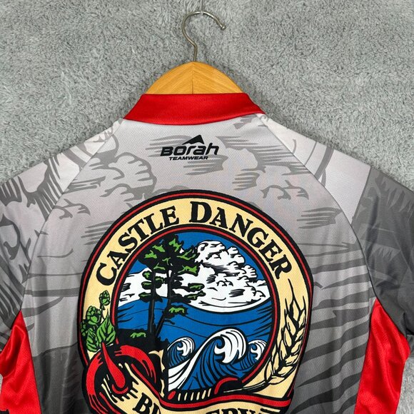 Pro Borah Team RARE Mens x Castle Danger Brew Jersey M Short Sleeve Zip - Picture 4 of 13